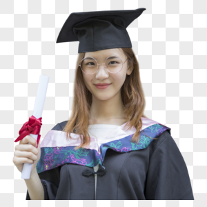 女学生大学毕业了图片