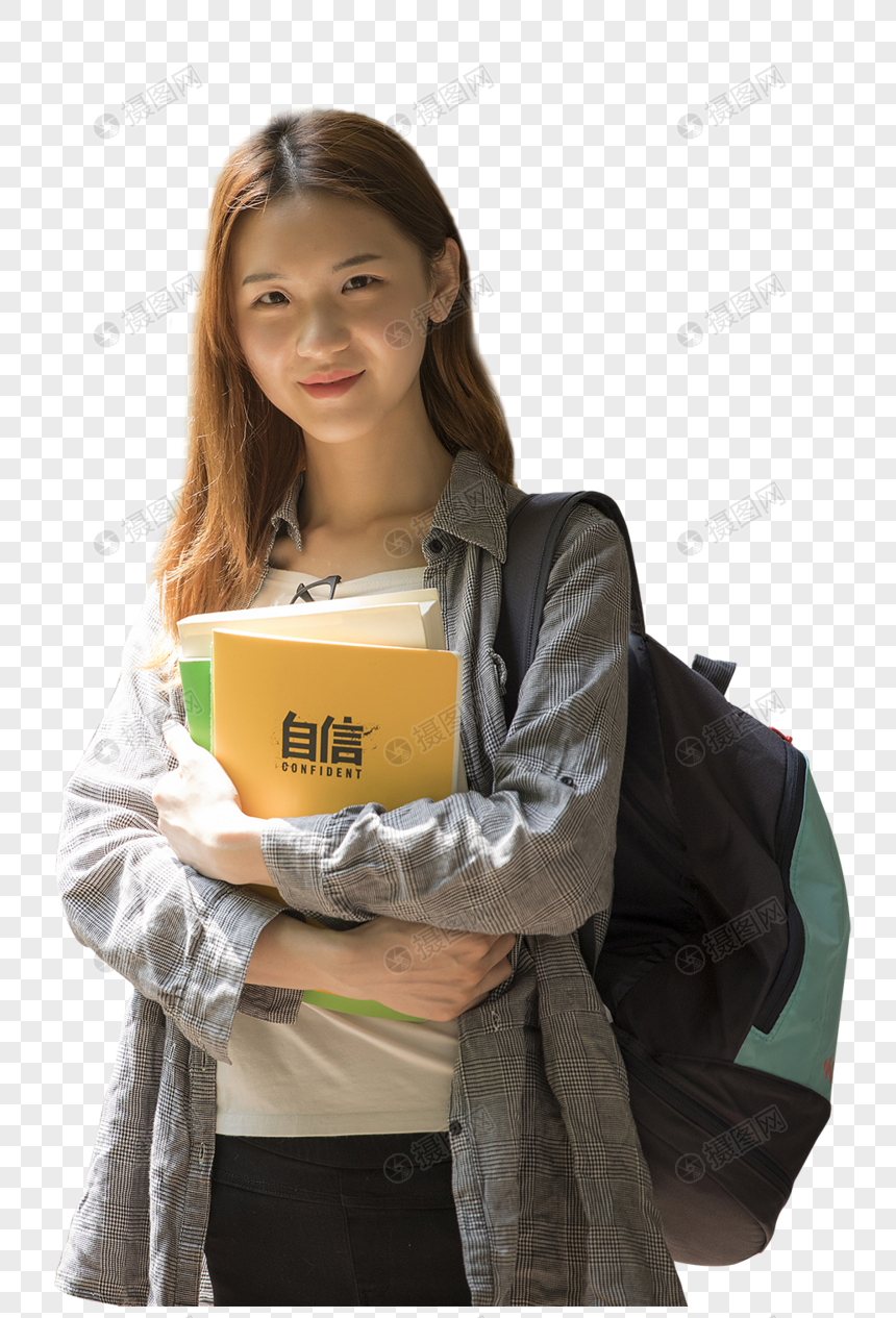 青春洋溢的女大学生图片