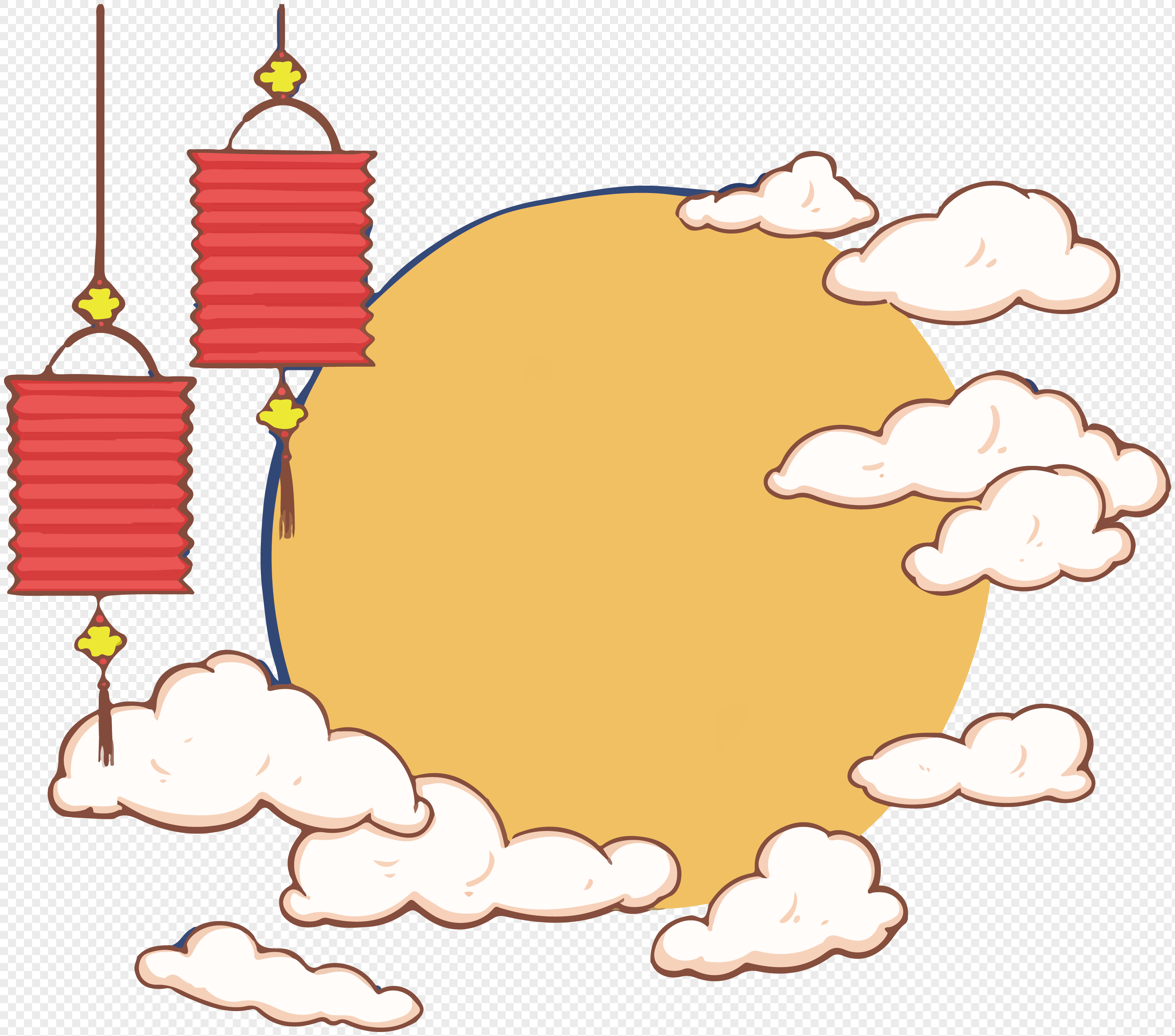 中秋节元素元素素材下载-正版素材400442555-摄图网