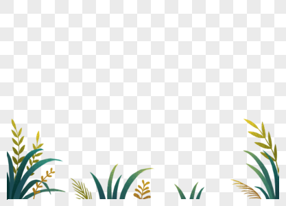 植物背景草素材边框高清图片