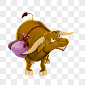 黄牛卖票卡通牛素材