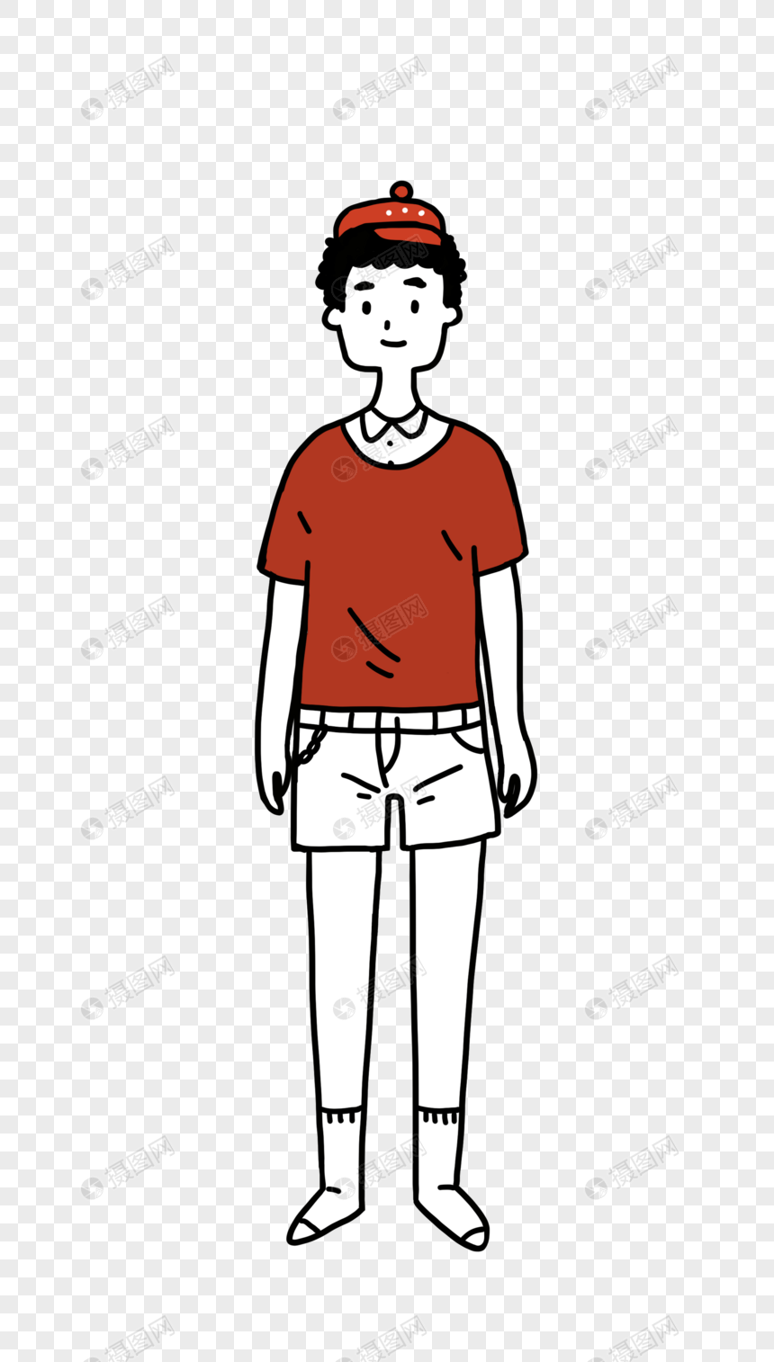 贴图简笔男孩