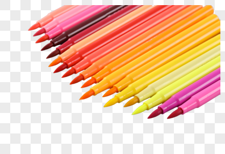 橙色水彩笔图片