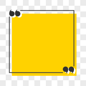 黄色矩形标题框图片