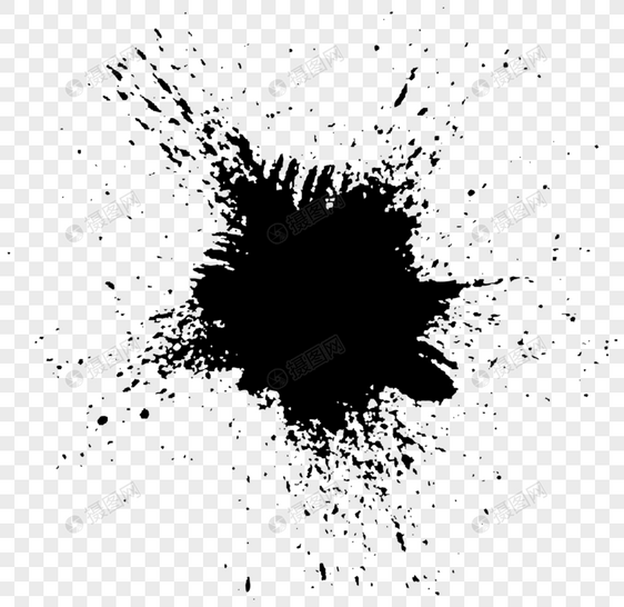 黑色飞溅颜料