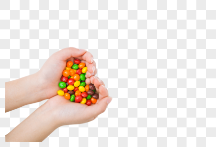 节日糖果手捧心形图片素材
