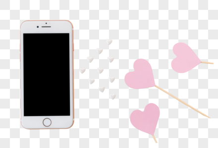 520情人节手机与爱心图片
