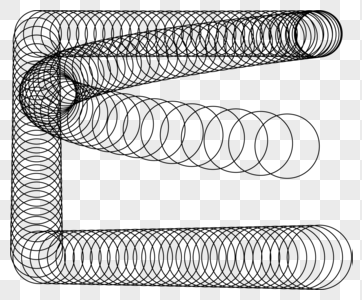 波纹字体E图片