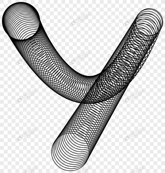 波纹字体Y图片