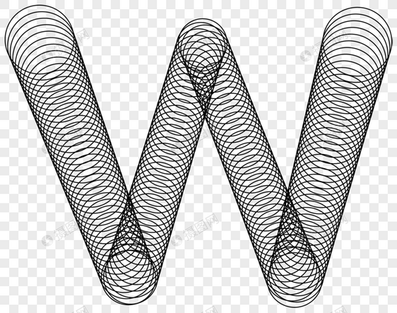 波纹字体W图片