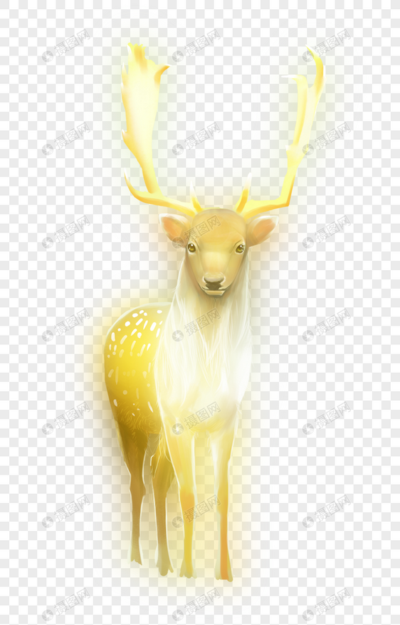 发光的鹿图片