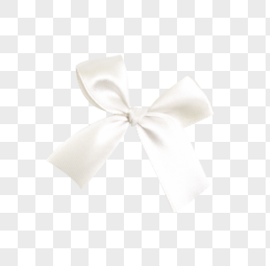 白色蝴蝶结发卡素材高清图片