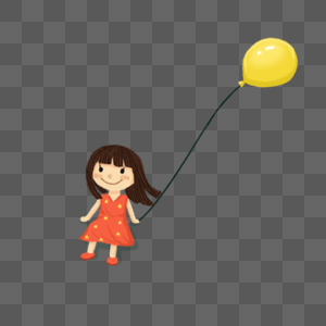 放气球的小女孩图片