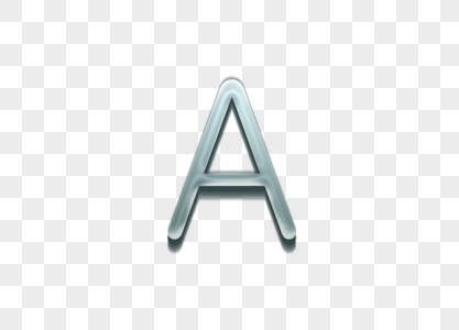 光感字母a图片素材