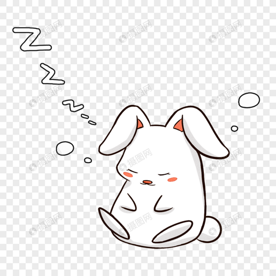 睡着的兔子图片