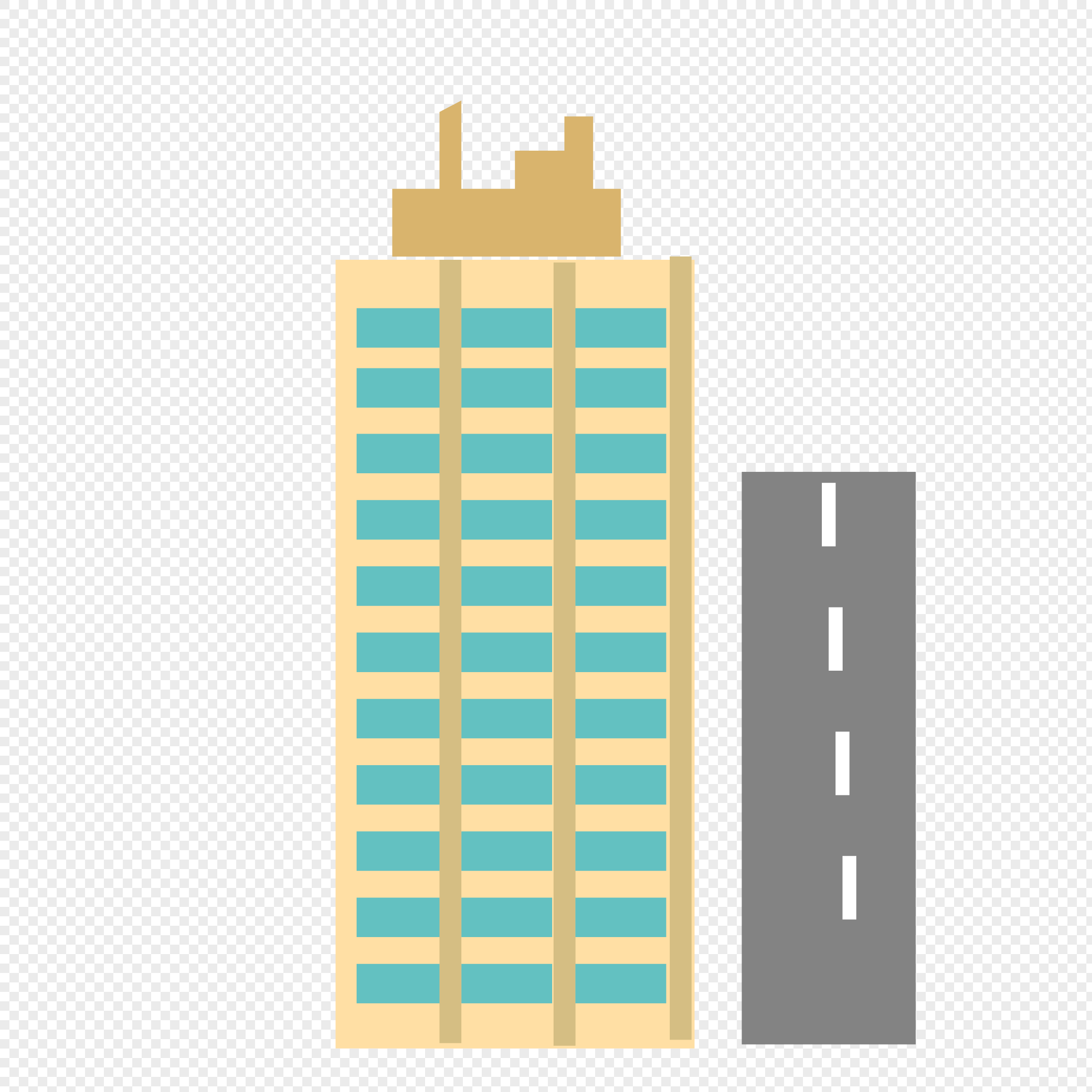 免抠元素 矢量元素 高楼.ai