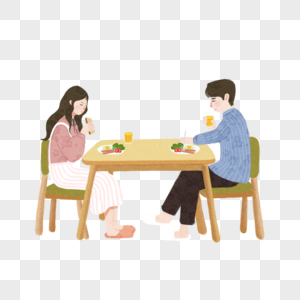 情侣吃饭约会聚餐高清图片