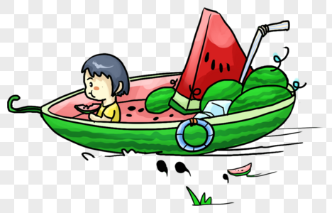 船难西瓜船素材