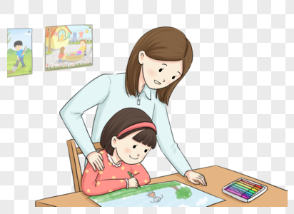 教学生画画的老师图片素材