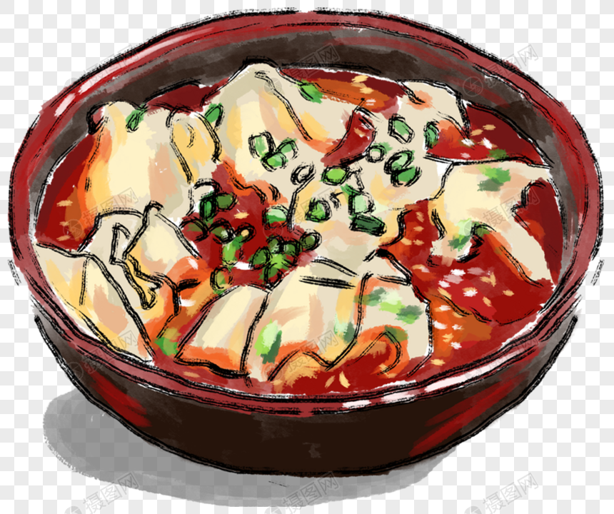 免抠元素 手绘/卡通元素 水煮鱼.psd