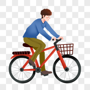 男孩骑自行车图片