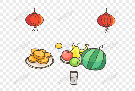 中秋节食物图片