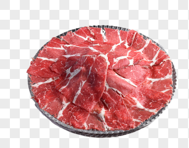 火锅菜品牛肉摆盘高清图片