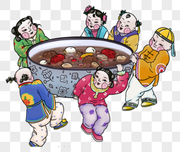 腊八节中国风瓷碗高清图片