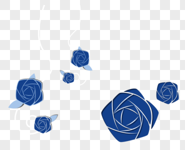 玫瑰装饰蓝玫瑰高清图片