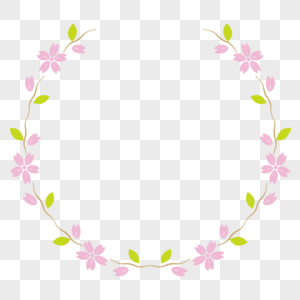 粉色美丽花藤框架图片