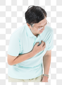 老年人胸口心脏痛图片