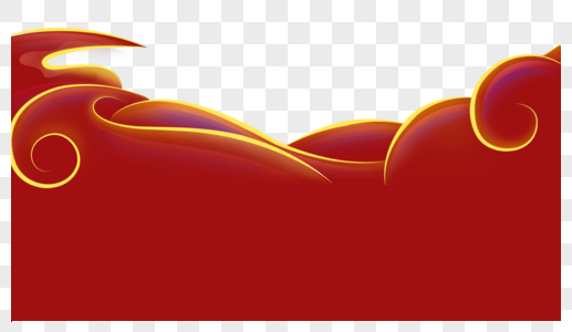 红色底边卡片标签素材