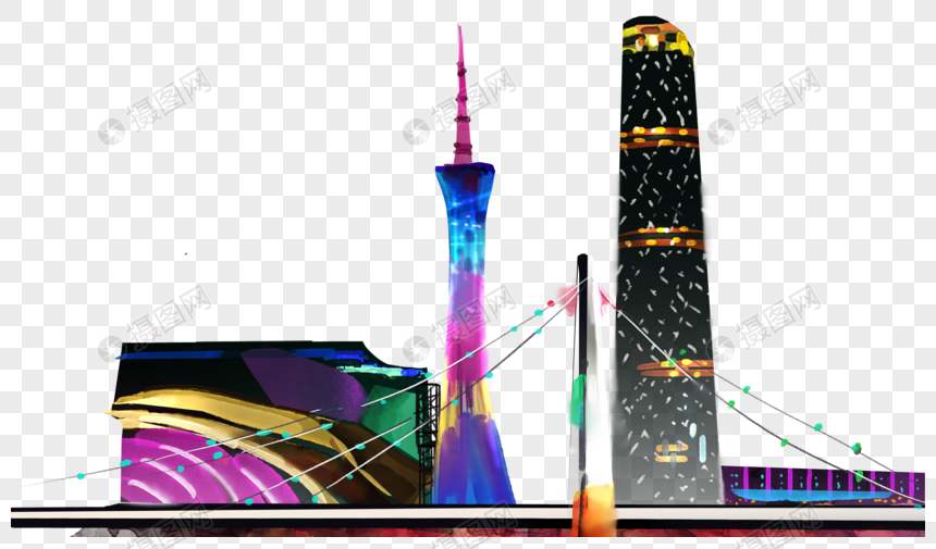 广州地标元素素材下载-正版素材400554562-摄图网