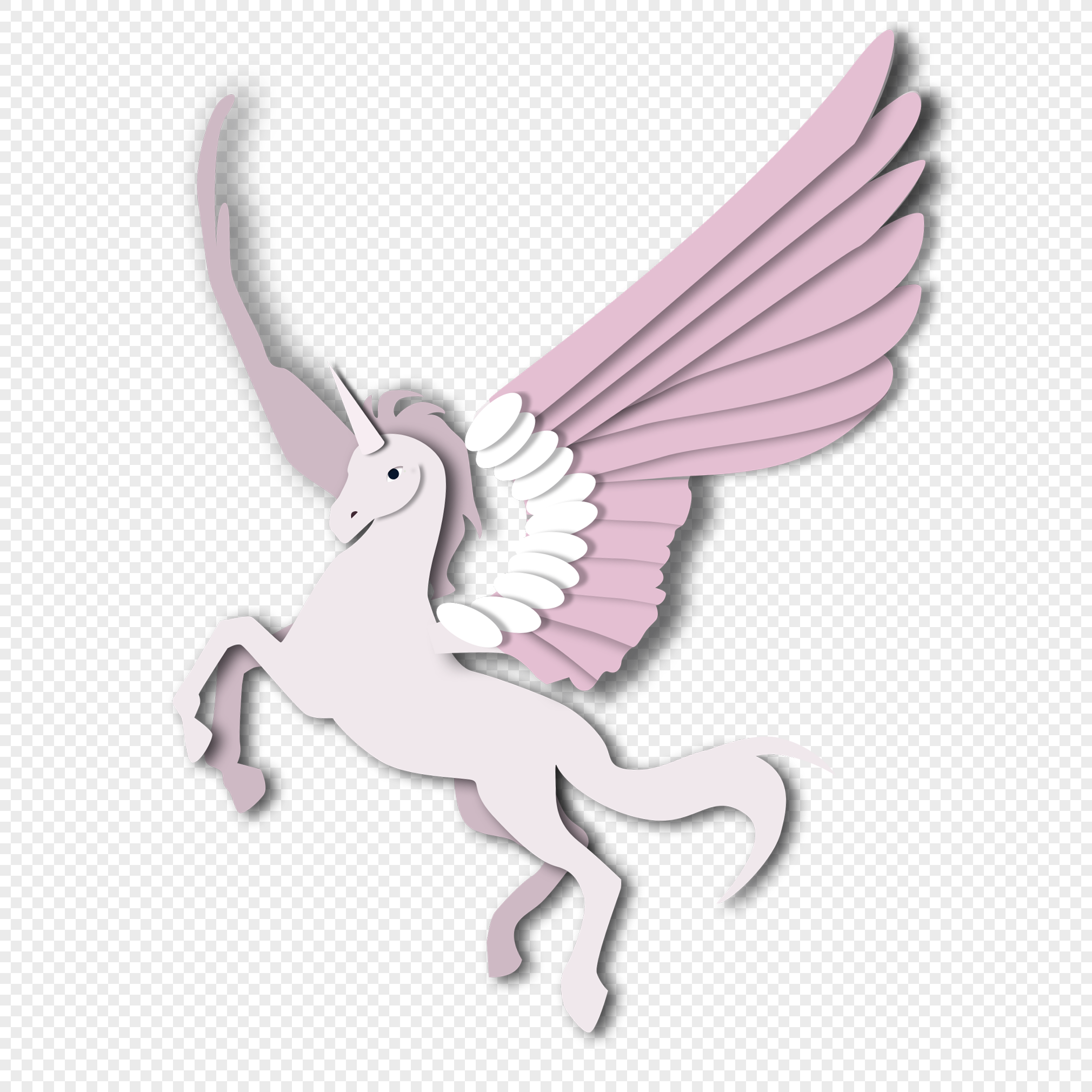 独角兽剪纸风动物图片