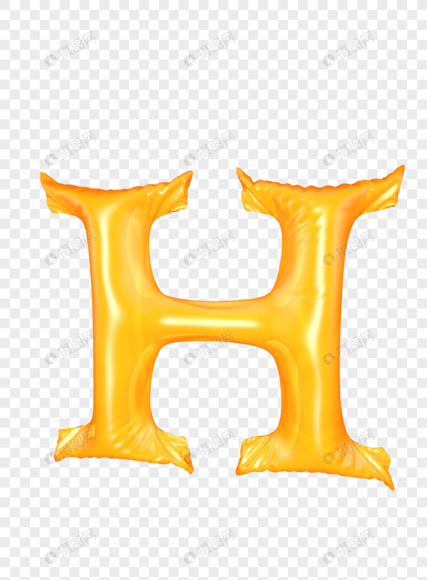 气球字母H图片