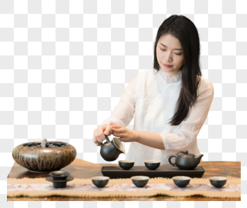 茶艺女性图片
