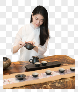 茶艺女性图片