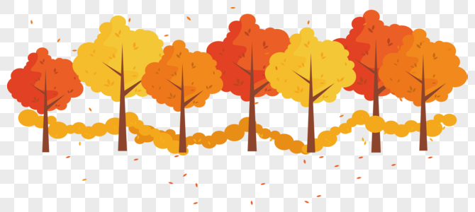 秋分的树林图片