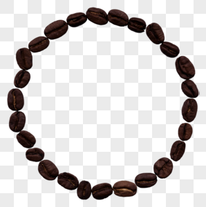黑色咖啡豆圆环高清图片