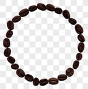 黑色咖啡豆圆环图片