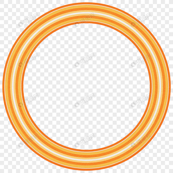 橙色创意圆环