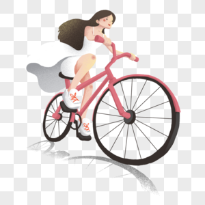 骑自行车的女孩高清图片