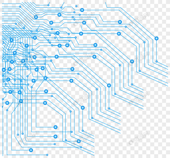 手绘蓝色科技纹理图片