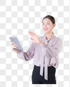 休闲商务女性用平板电脑图片