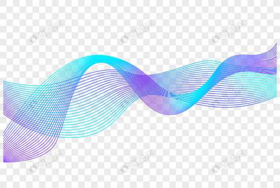 蓝色科技风格曲线图片