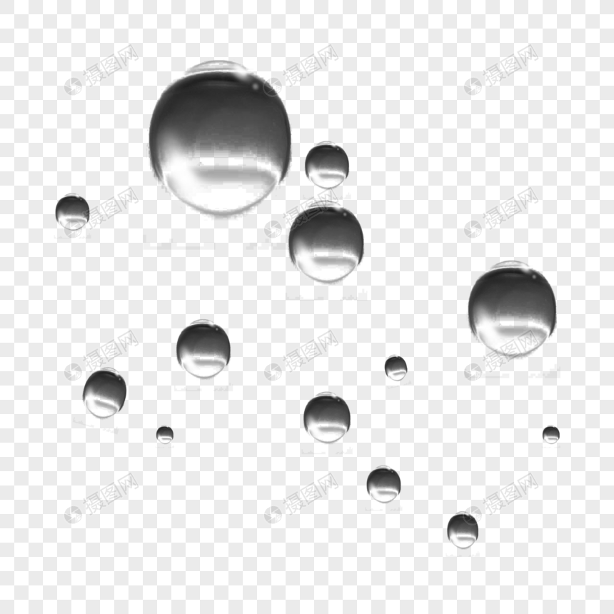 漂浮的水滴气泡图片