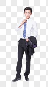 商务男性整理领带图片