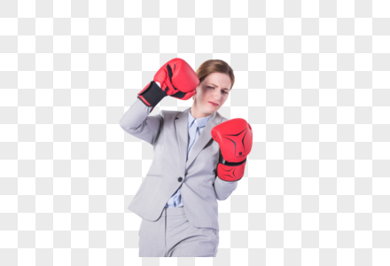 国外商务女性拳击图片