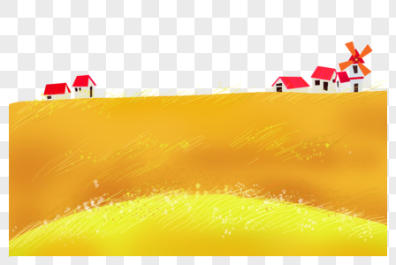 金黄的田野金黄景色高清图片