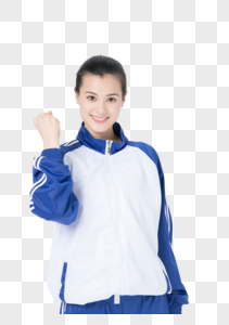 青年女性学生校服形象图片